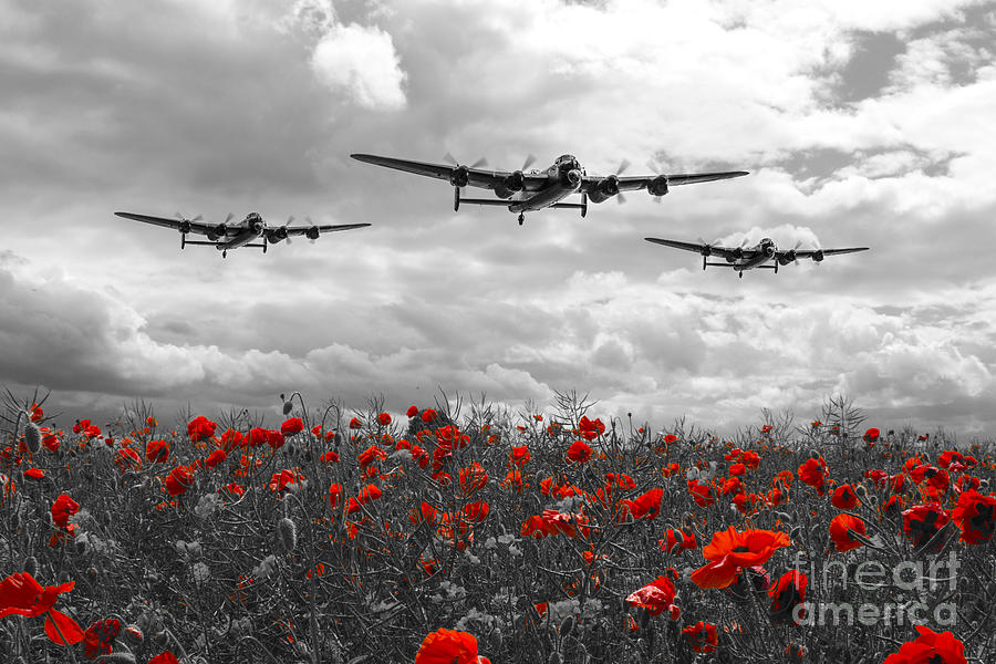 Lancaster Remembrance - Selective Digital Art by Airpower Art