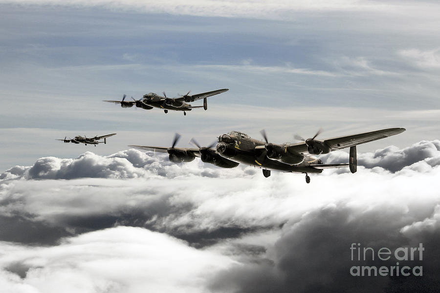 Lancaster Squadron Digital Art by Airpower Art