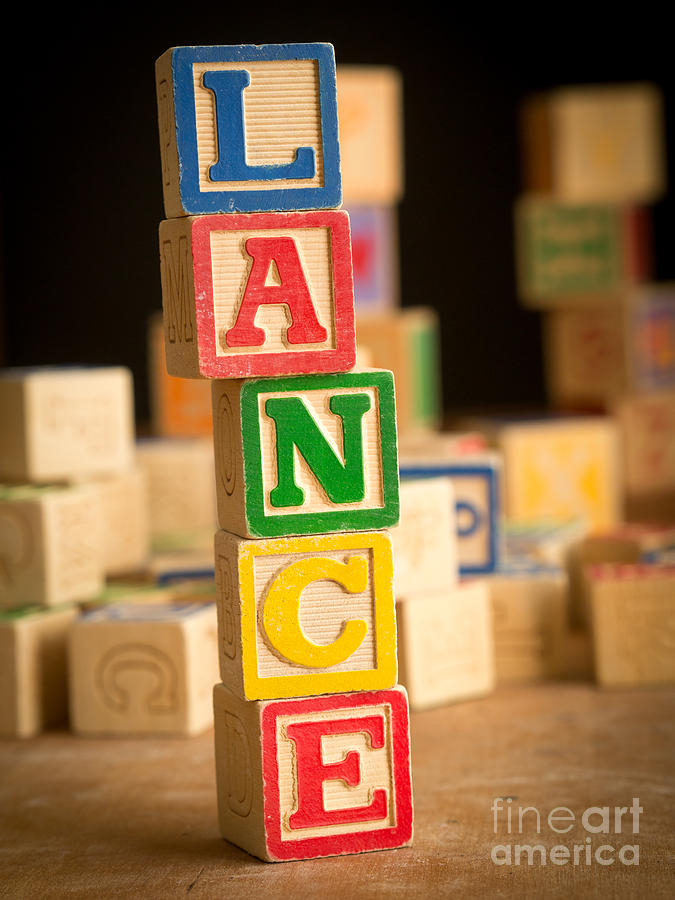 Toy Photograph - LANCE - Alphabet Blocks by Edward Fielding