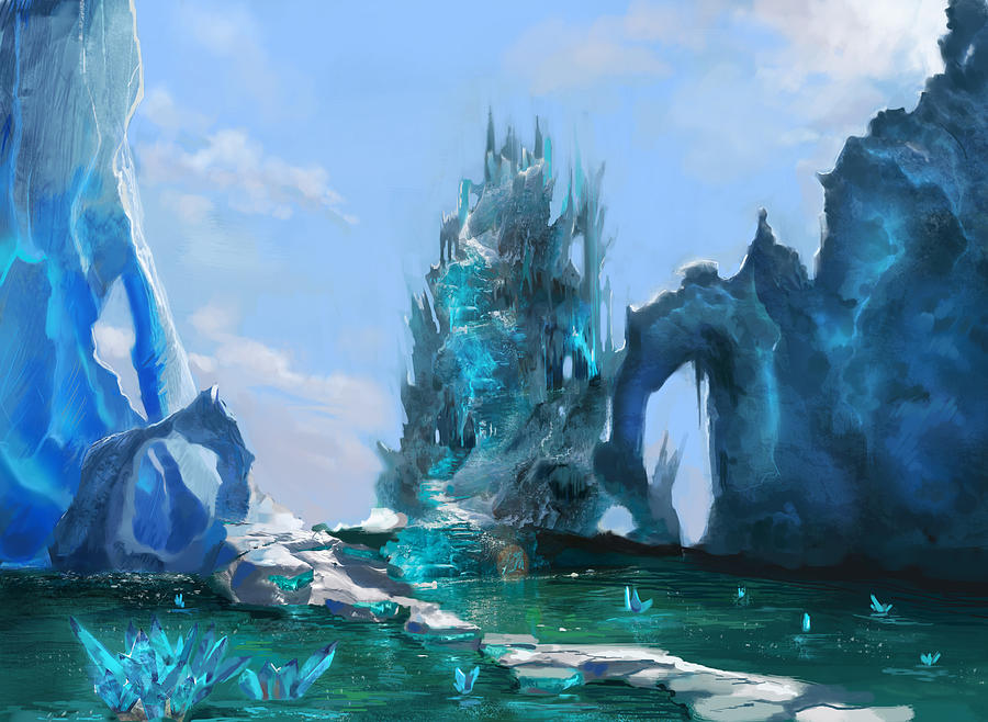 Land of ice Digital Art by Anastasia Michaels