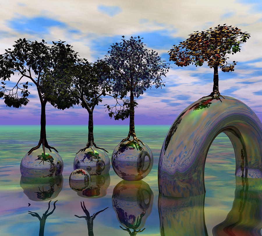 Fantasy Digital Art - Land of World 8624034 by Betsy Knapp