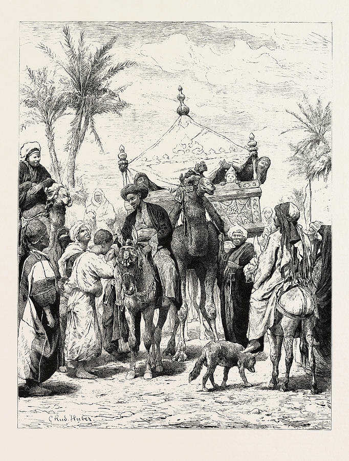 Vintage Drawing - Landed Proprietor Returning From A Pilgrimage by Litz Collection