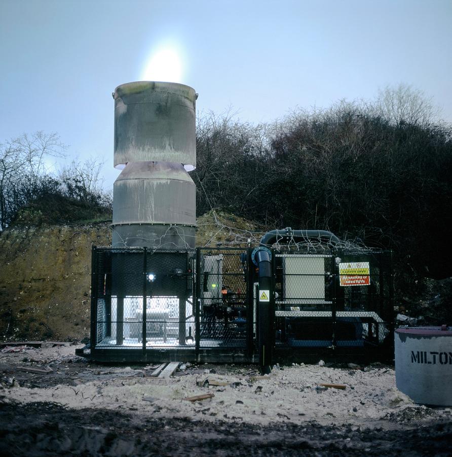 Landfill Gas Flare Photograph by Robert Brook/science Photo Library ...