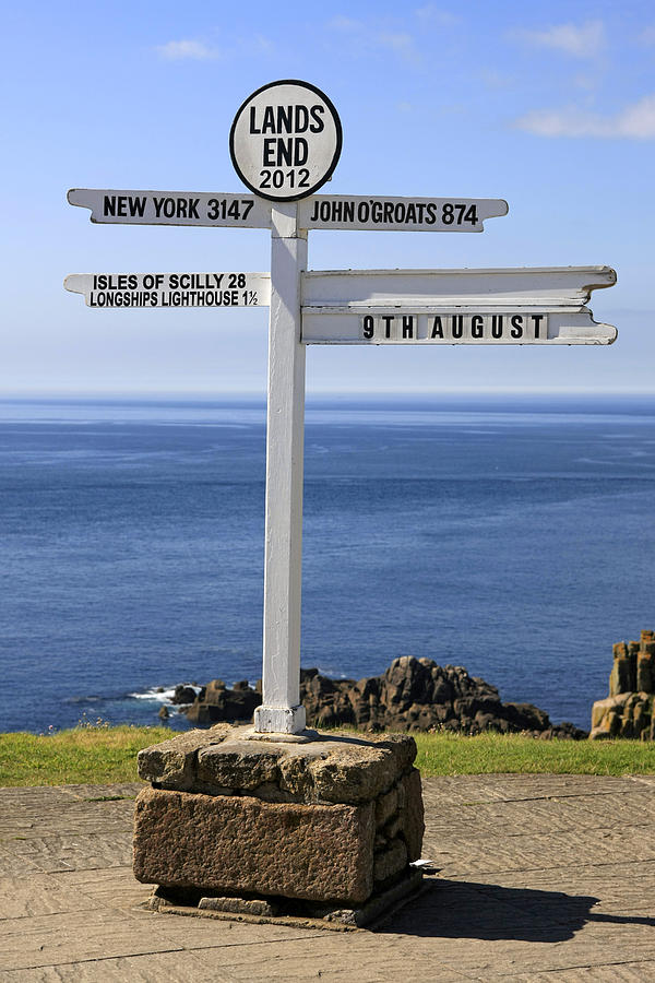 Lands End Sign Photograph by Chris Smith