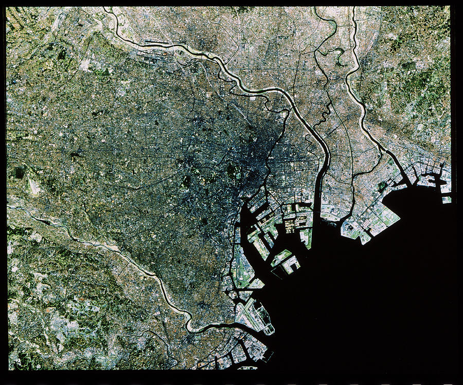 Landsat Image Of Tokyo Photograph by Restec, Japan/science Photo Library