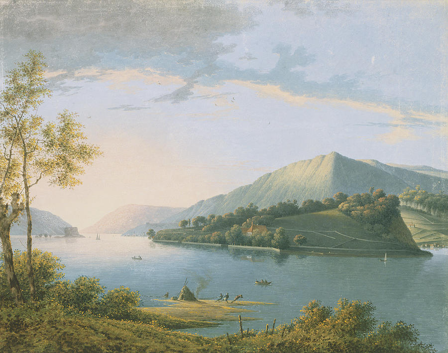 Landscape Along The Rhine Painting By Joseph August Knip Fine Art America