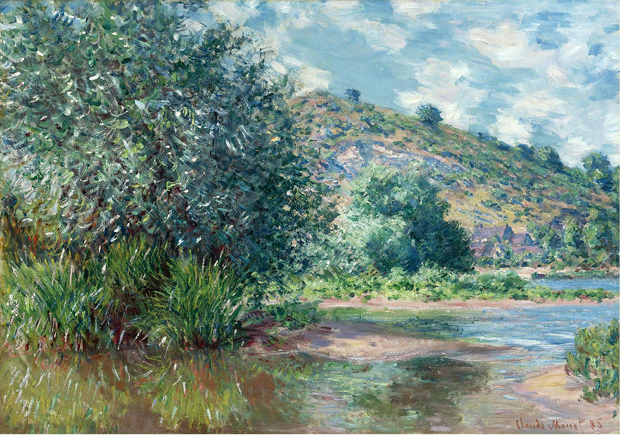 Landscape at Port-Villez Painting by Claude Monet