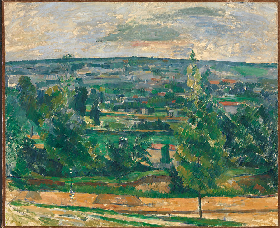 Landscape from Jas de Bouffan Painting by Paul Cezanne