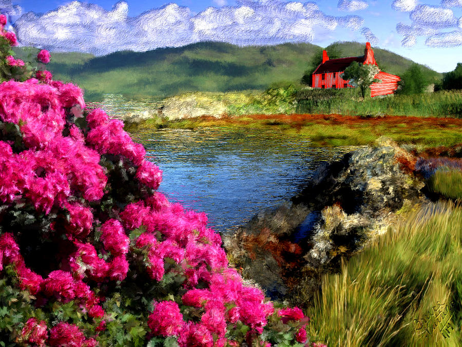 Landscape in Scotland Painting by Bruce Nutting