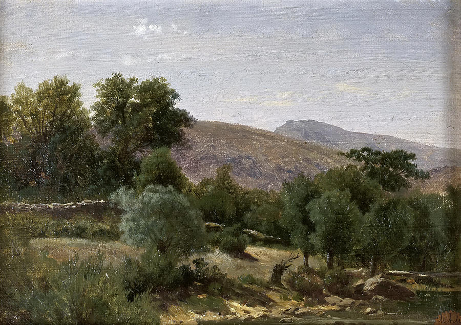 Landscape near the monastery Piedra. Aragon #2 Painting by Carlos de Haes
