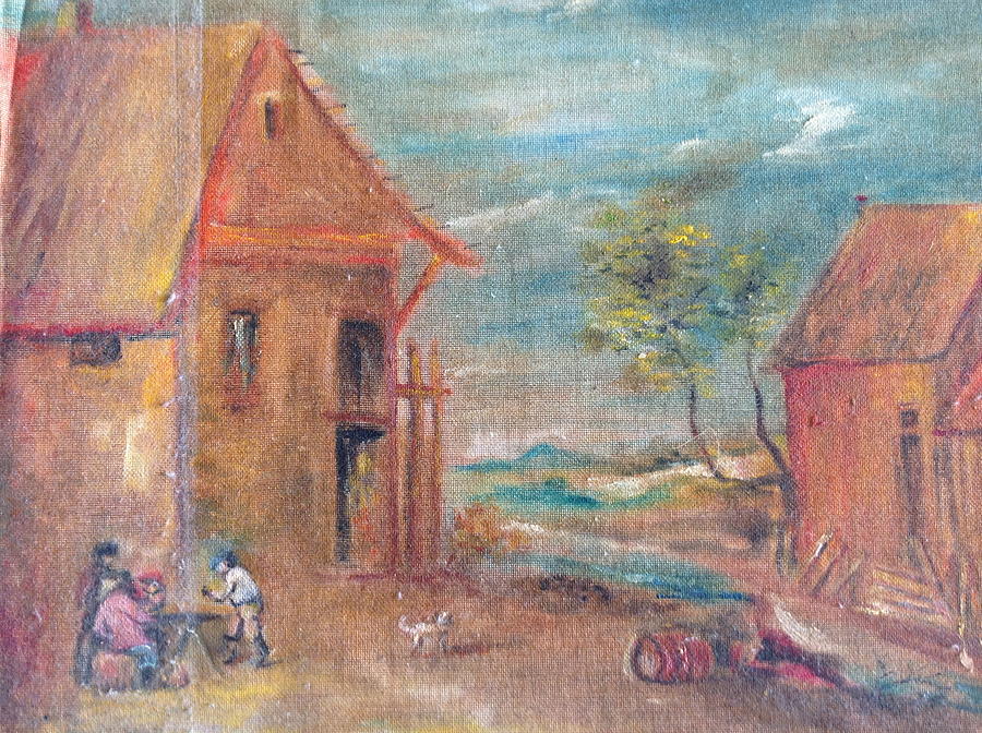 Landscape of a village Painting by Egidio Graziani