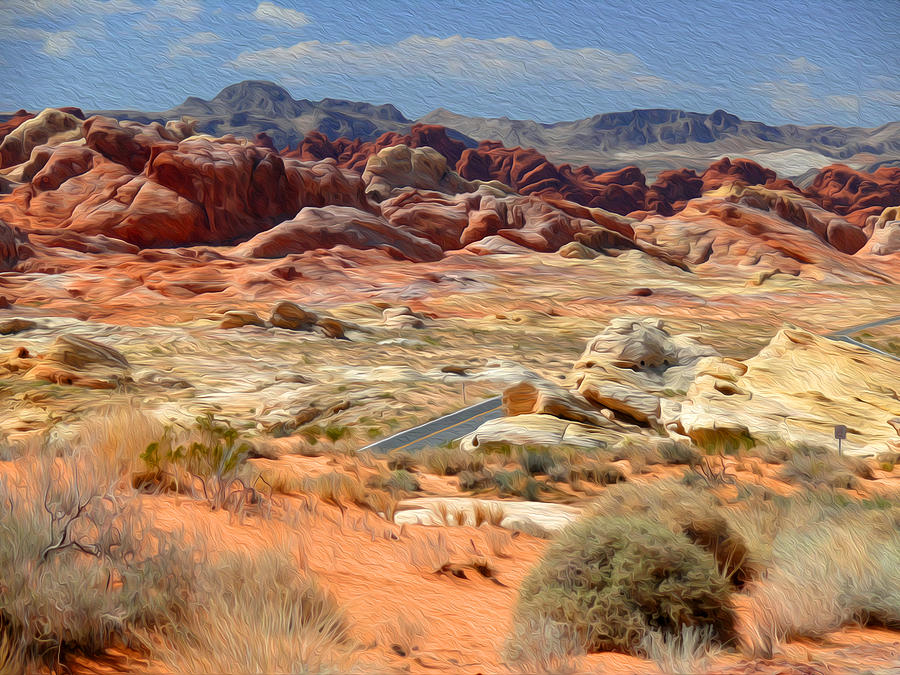 Landscape of Valley of Fire State Park Photograph by Tracy Winter