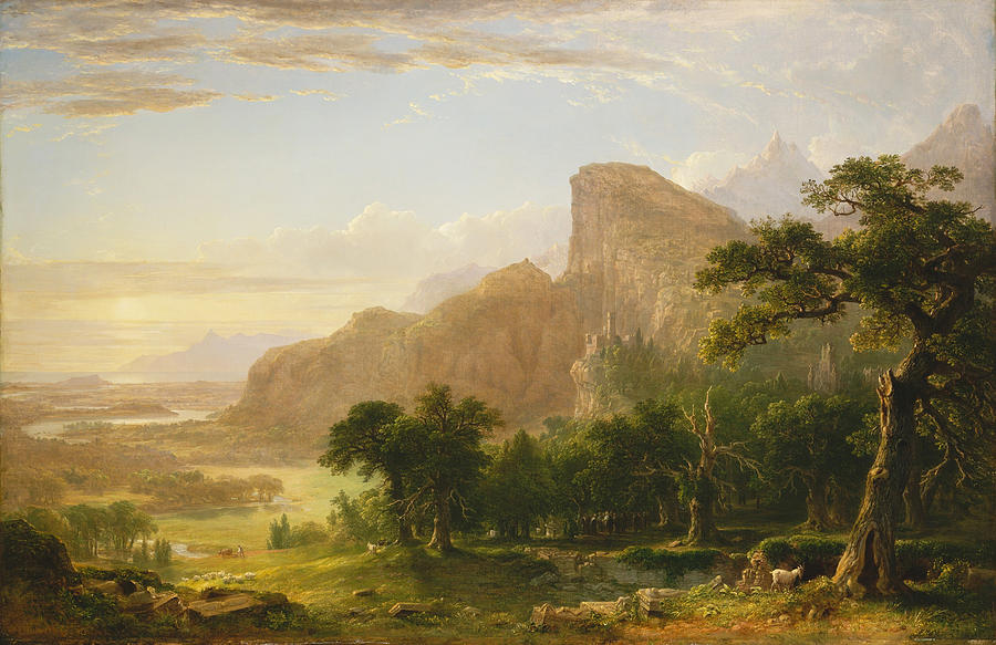 Landscape. Scene from Thanatopsis Painting by Asher Brown Durand