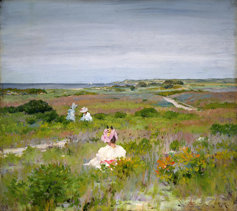 Landscape Shinnecock Long Island Painting by William Merritt Chase