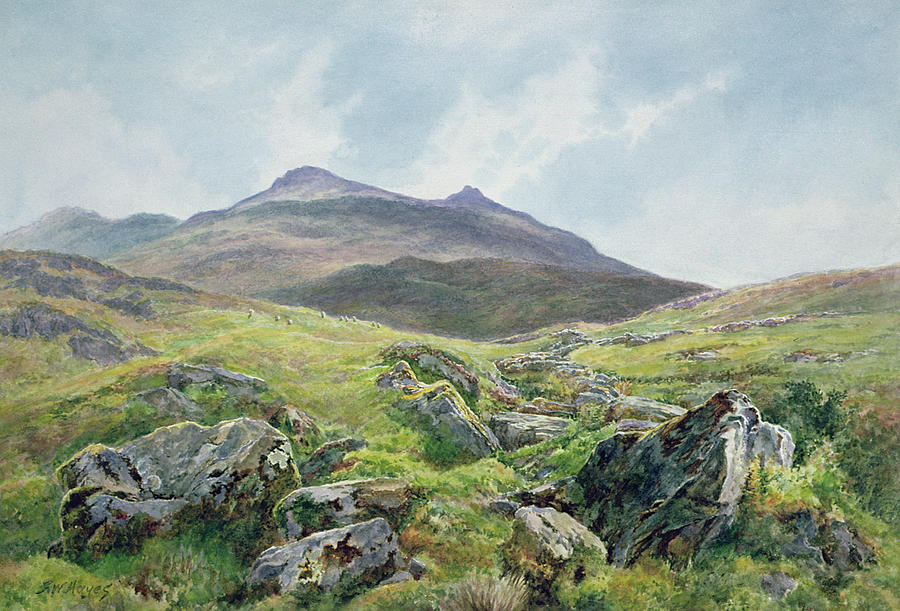 Landscape Painting - Landscape Snowdon by Frederick William Hayes