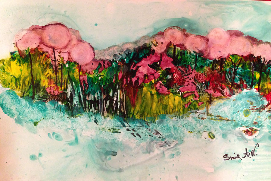 Landscape Three hundred Painting by Sima Amid Wewetzer