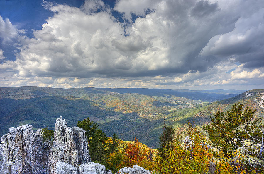 Landscape view from Chimney rock on North Fork Mountain Photograph by Dan Friend