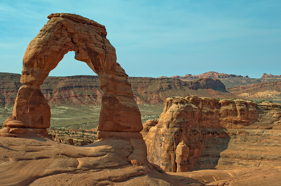 Landscape View of Delicate Arch in Arches National Park Photograph by Bruce Gourley