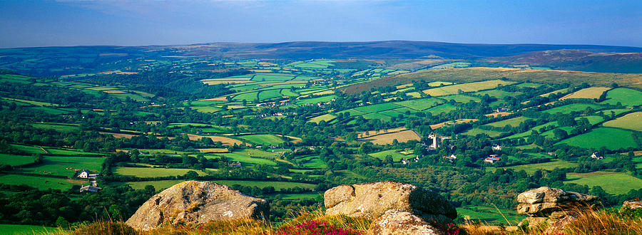 Nature Photograph - Landscape Viewed From Honeybag Tor by Panoramic Images