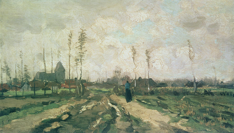 Landscape with a Church and Houses Painting by Vincent van Gogh