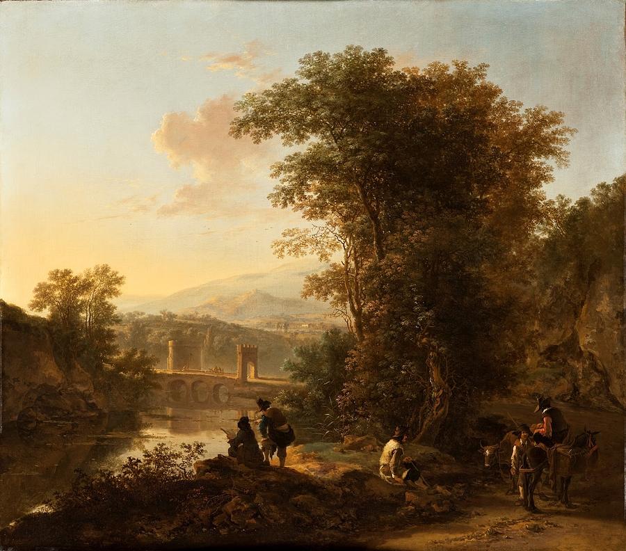 Landscape with a Draftsman Painting by Celestial Images