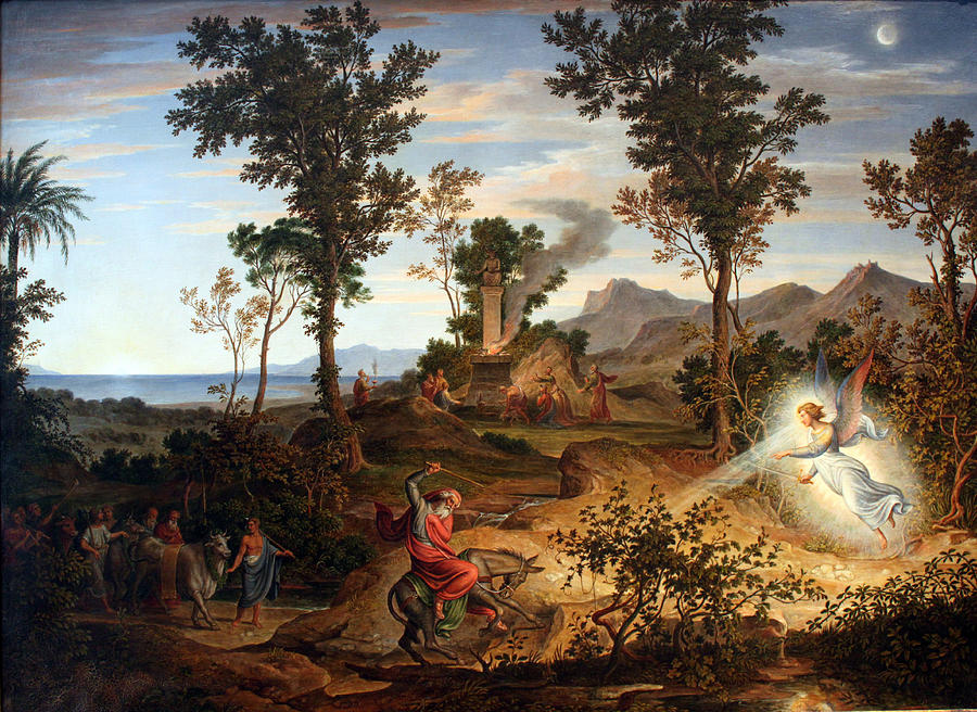 Landscape with Bileam Painting by Joseph Anton Koch
