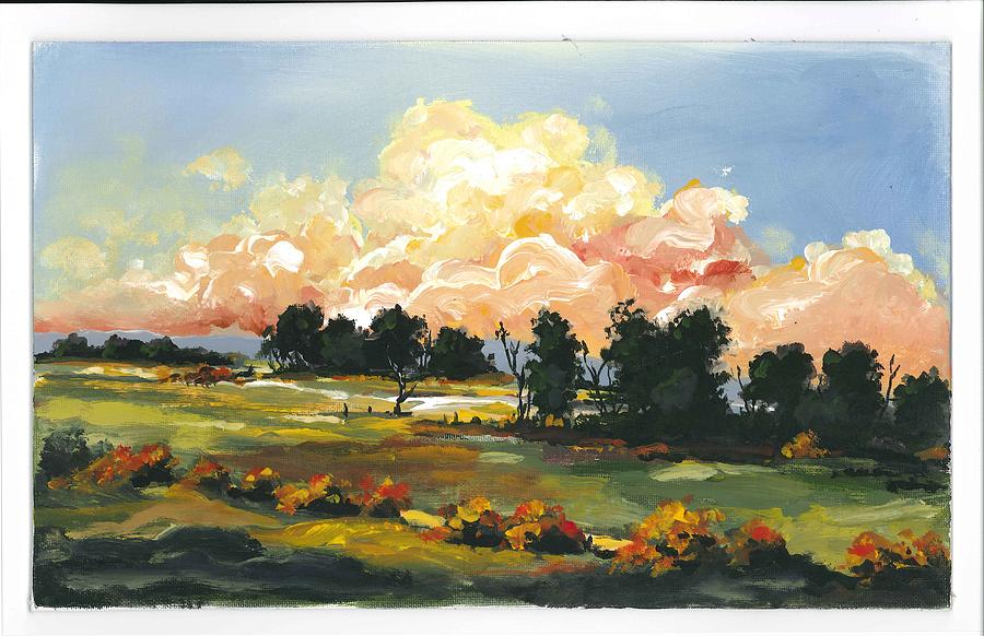 Landscape Painting - Landscape with Cloud by Robin Pelton