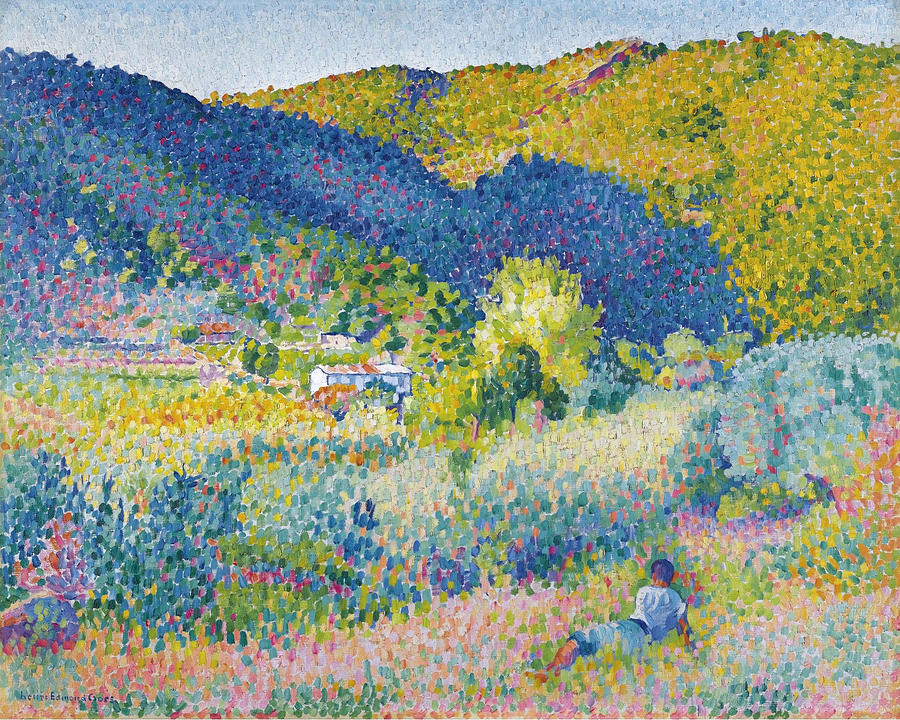 Landscape with Mountain Range Painting by Henri-Edmond Cross