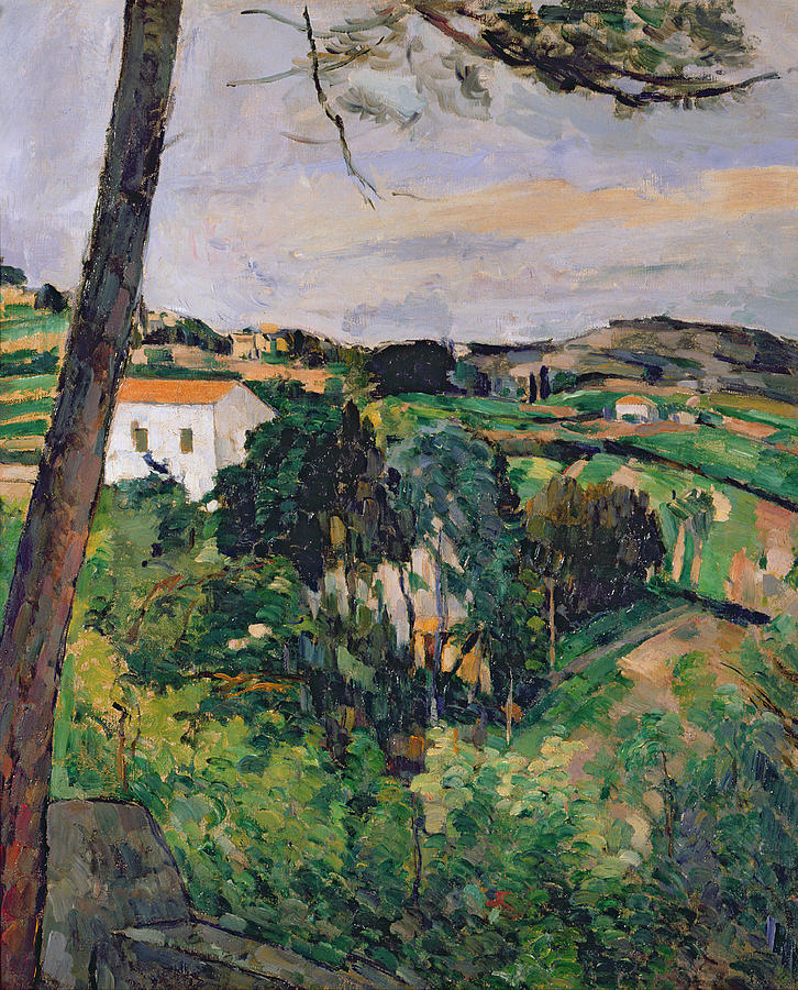 Landscape With Red Roof Or The Pine At The Estaque, 1875-76 Oil On Canvas See Also 287551 Photograph by Paul Cezanne