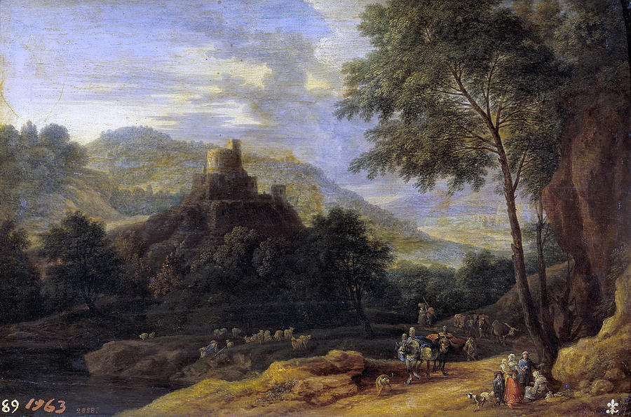 Landscape with Shepherds Painting by Adriaen Frans Boudewyns