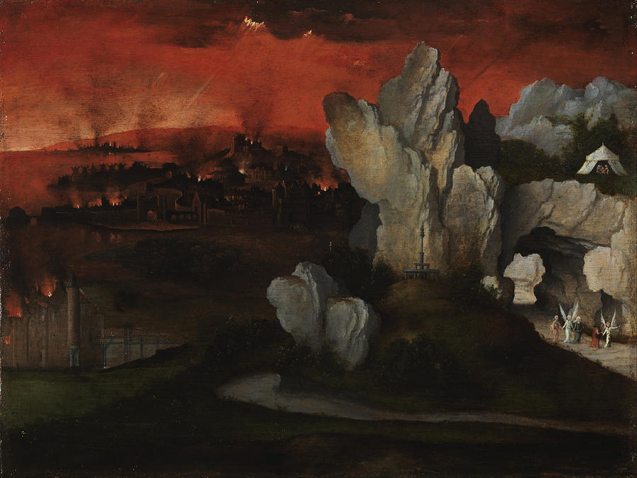 Landscape with the Destruction of Sodom and Gomorrah Painting by Joachim Patinir
