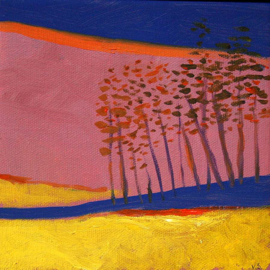 Abstract Painting - Landscape With Trees  by Victoria Sheridan