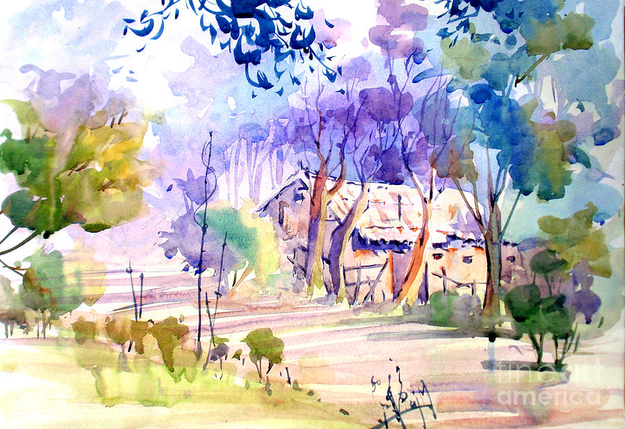 Landscape Painting - Landscape3 by Raj Maji Landscape Painting - Landscape3 by Raj Maji