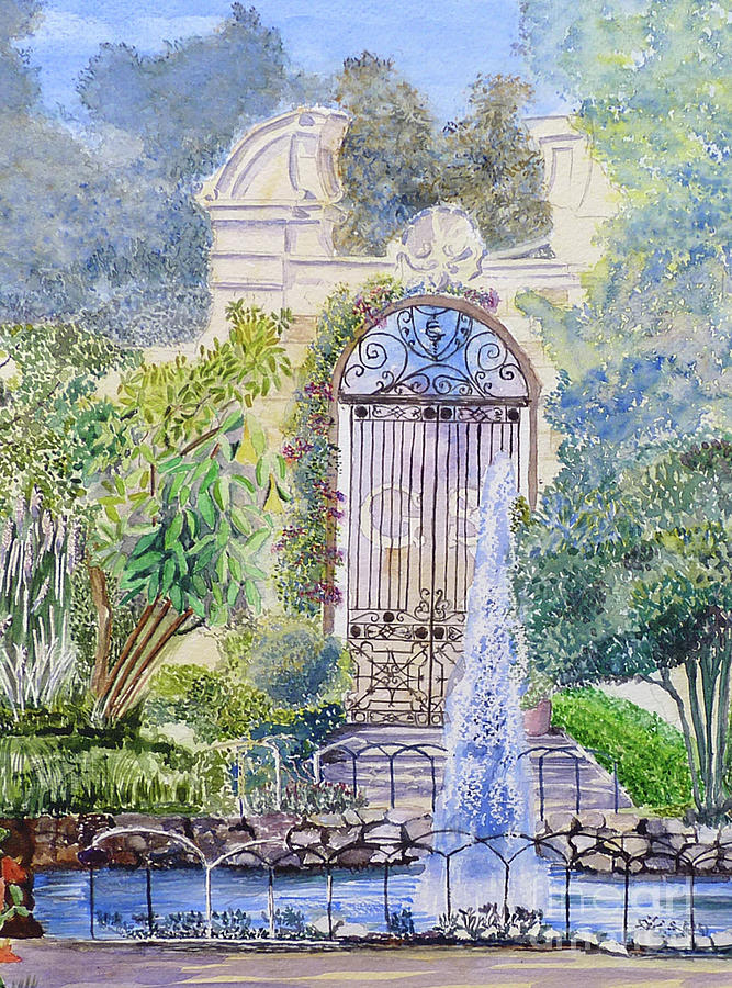 Landscaped Gardens Painting by Godwin Cassar
