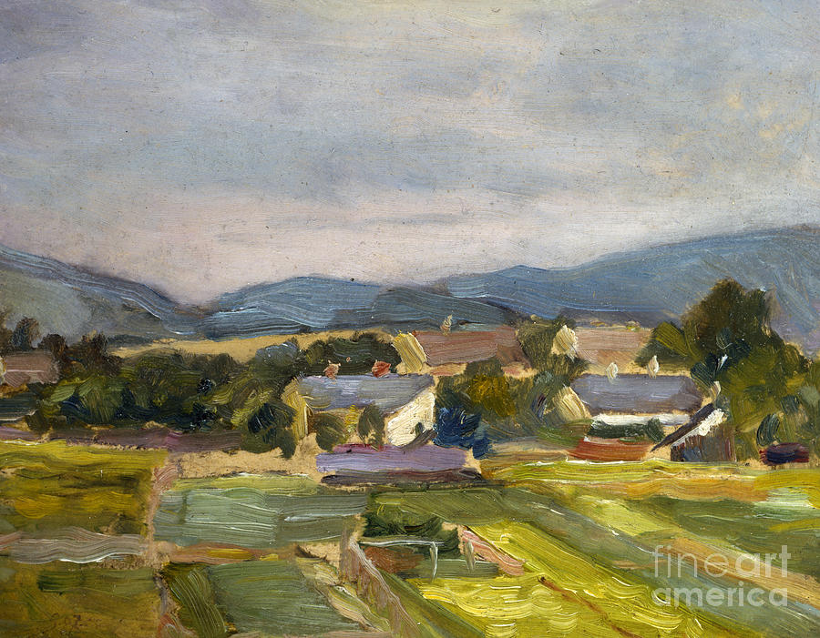 Egon Schiele Painting - Landschaft in North Austria by Egon Schiele