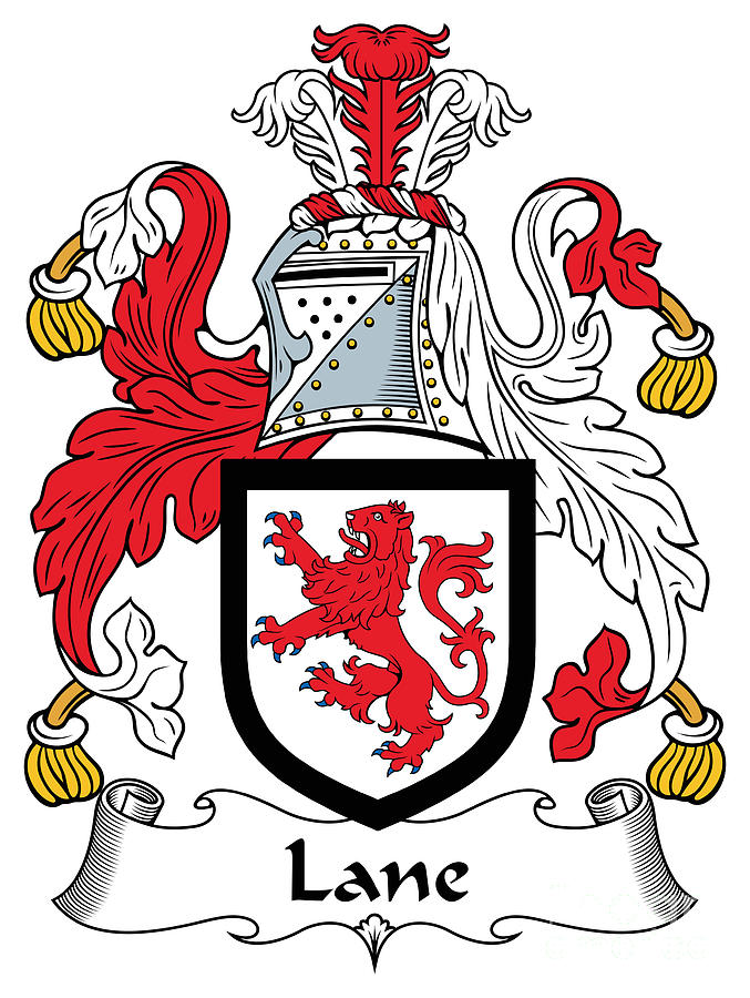 Lane Coat of Arms II Irish Digital Art by Heraldry