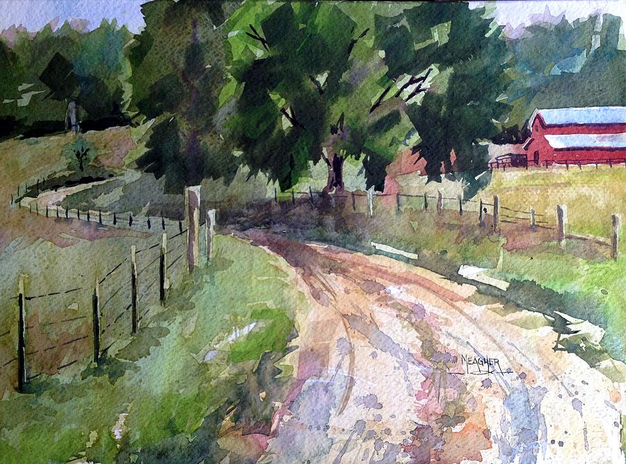 Barn Painting - Lane To Fester Farms by Spencer Meagher