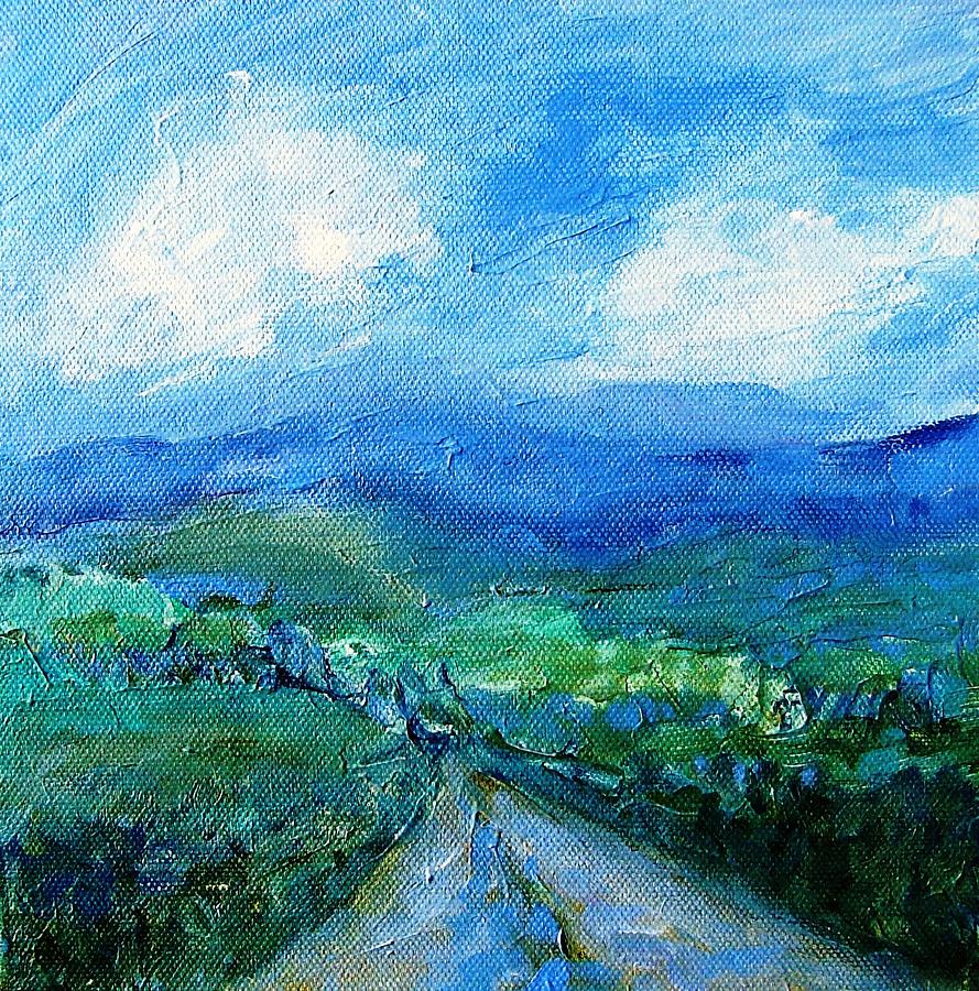 Lane to the Wicklow Hills Painting by Trudi Doyle