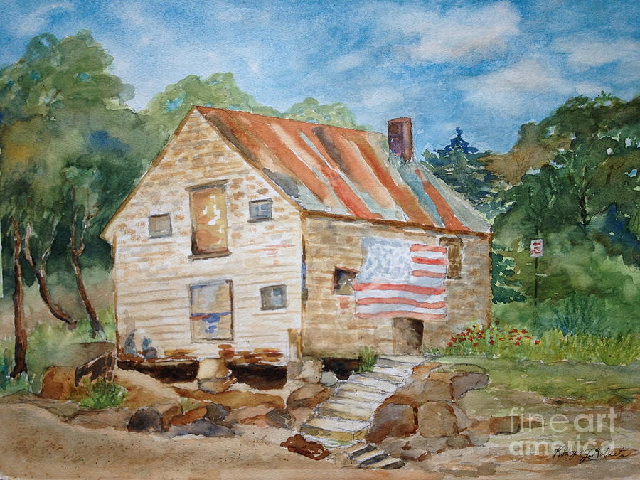 Lanesville Fishshack Painting by Kathryn G Roberts