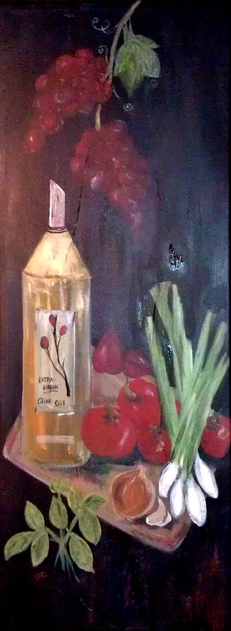 Grape Painting - Lanies Kitchen by Marcia Crispino