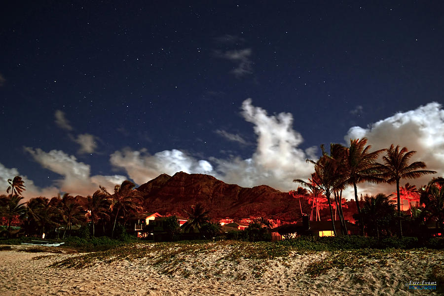 Lanikai Beach Photograph - Lanikai Beach at Night by Aloha Art