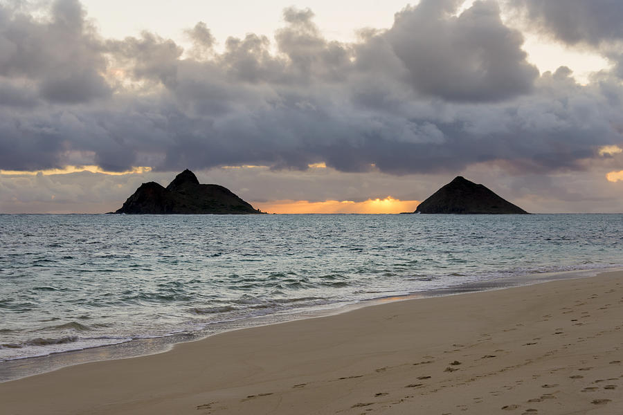 Beach Photograph - Lanikai Beach Sunrise 4 - Kailua Oahu Hawaii by Brian Harig