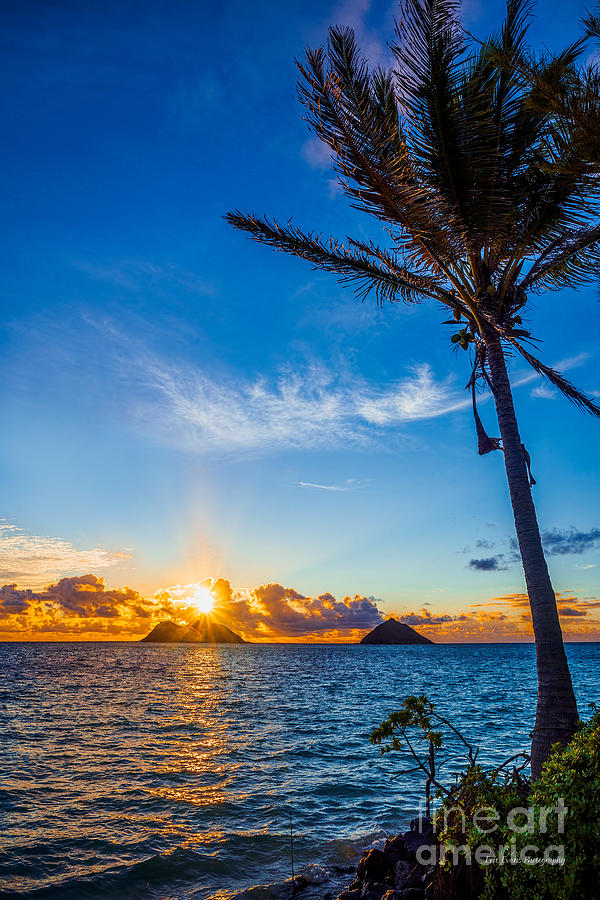 Lanikai Beach Photograph - Lanikai Beach Sunrise over the Mokes by Aloha Art