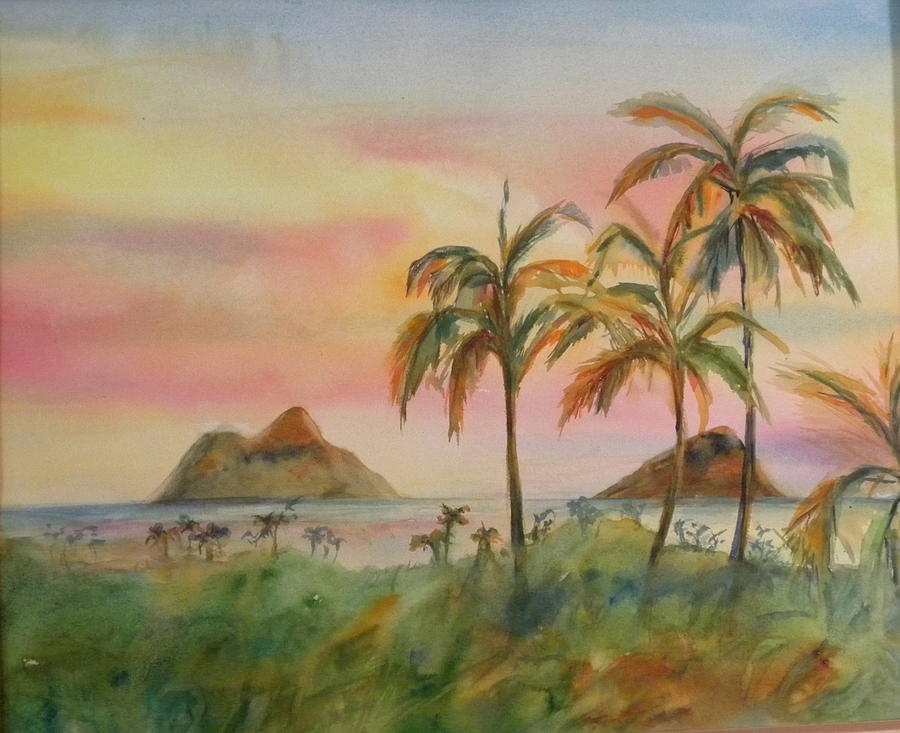Lanikai Painting - Lanikai Morning  by Anita Bruce