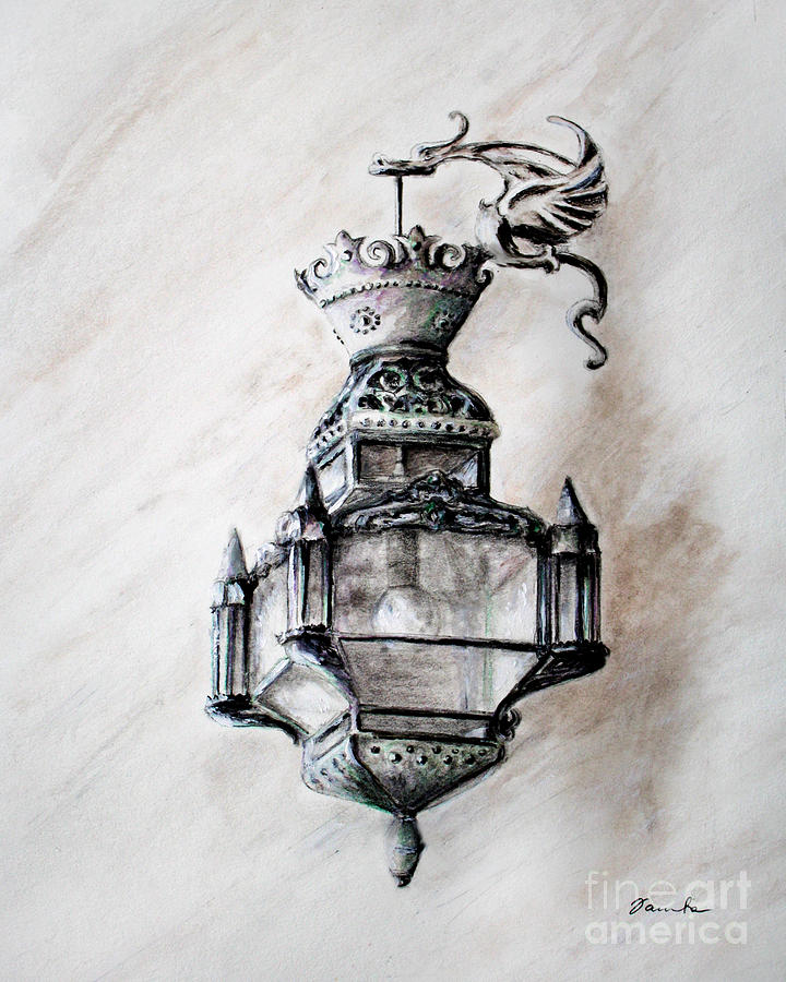 Lantern in broad daylight Painting by Danuta Bennett