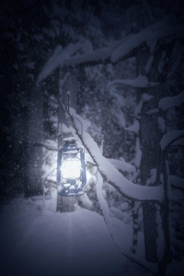 Winter Photograph - Lantern In Snow by Joana Kruse