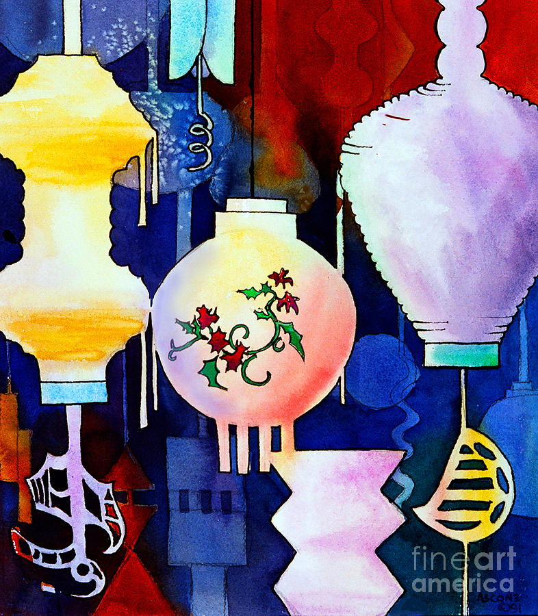 Lantern Patterns Painting by Teresa Ascone