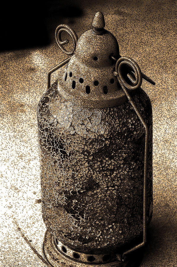 Lantern Sepia Photograph