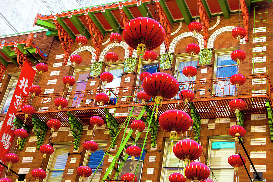 Lanterns In Chinatown Photograph by Geri Lavrov