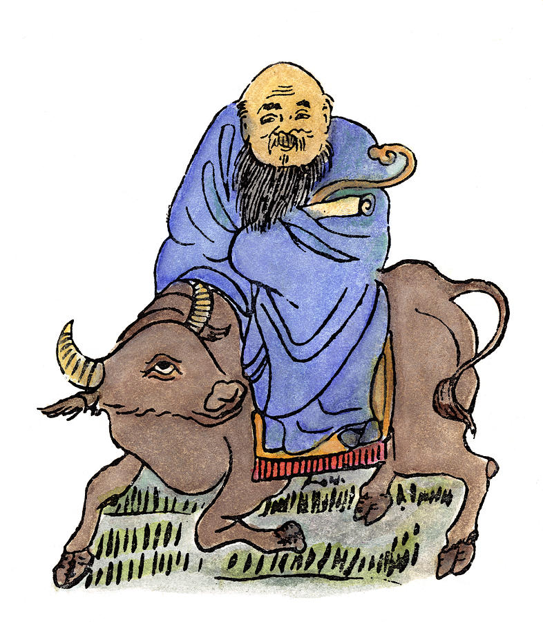 Lao-tzu (c604-531 B Drawing by Granger
